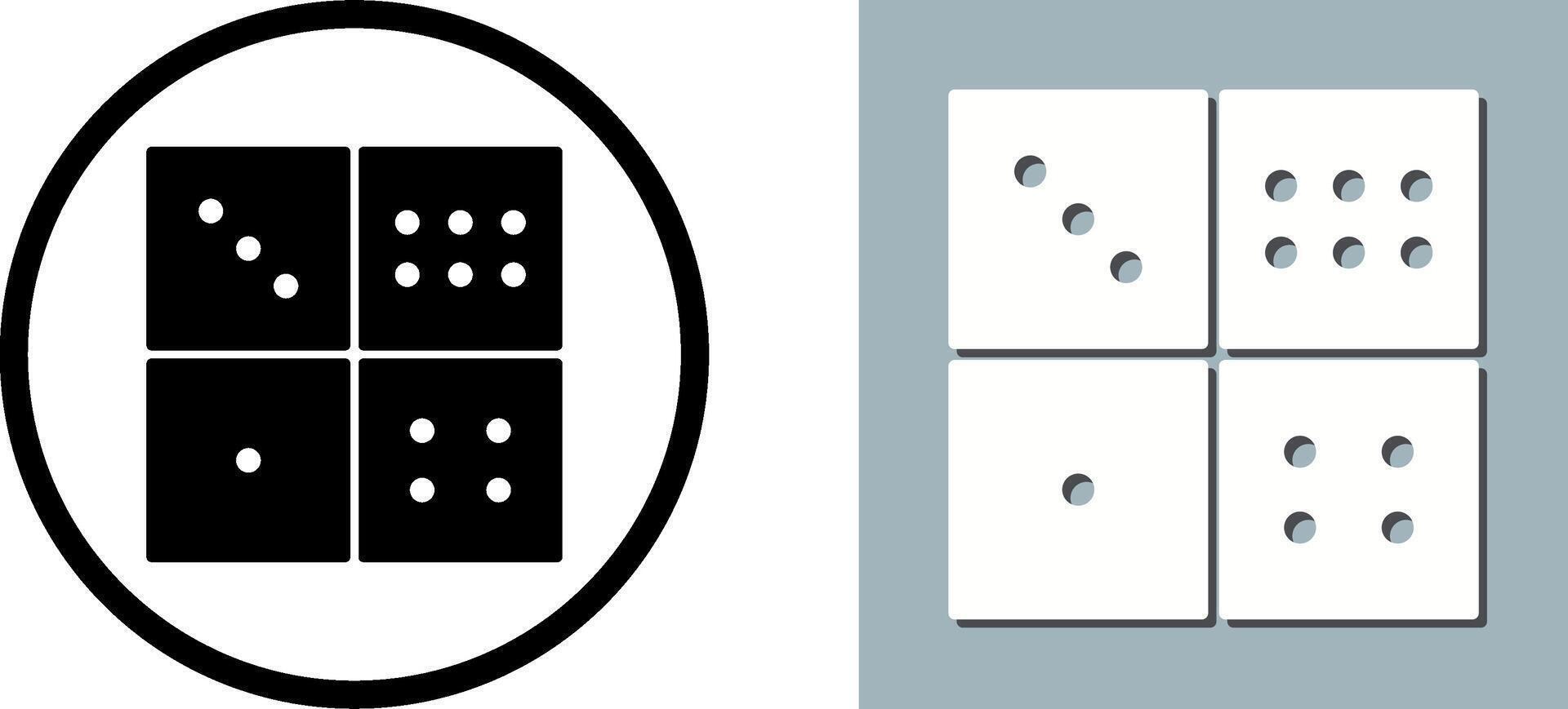 Domino Game Icon Design vector