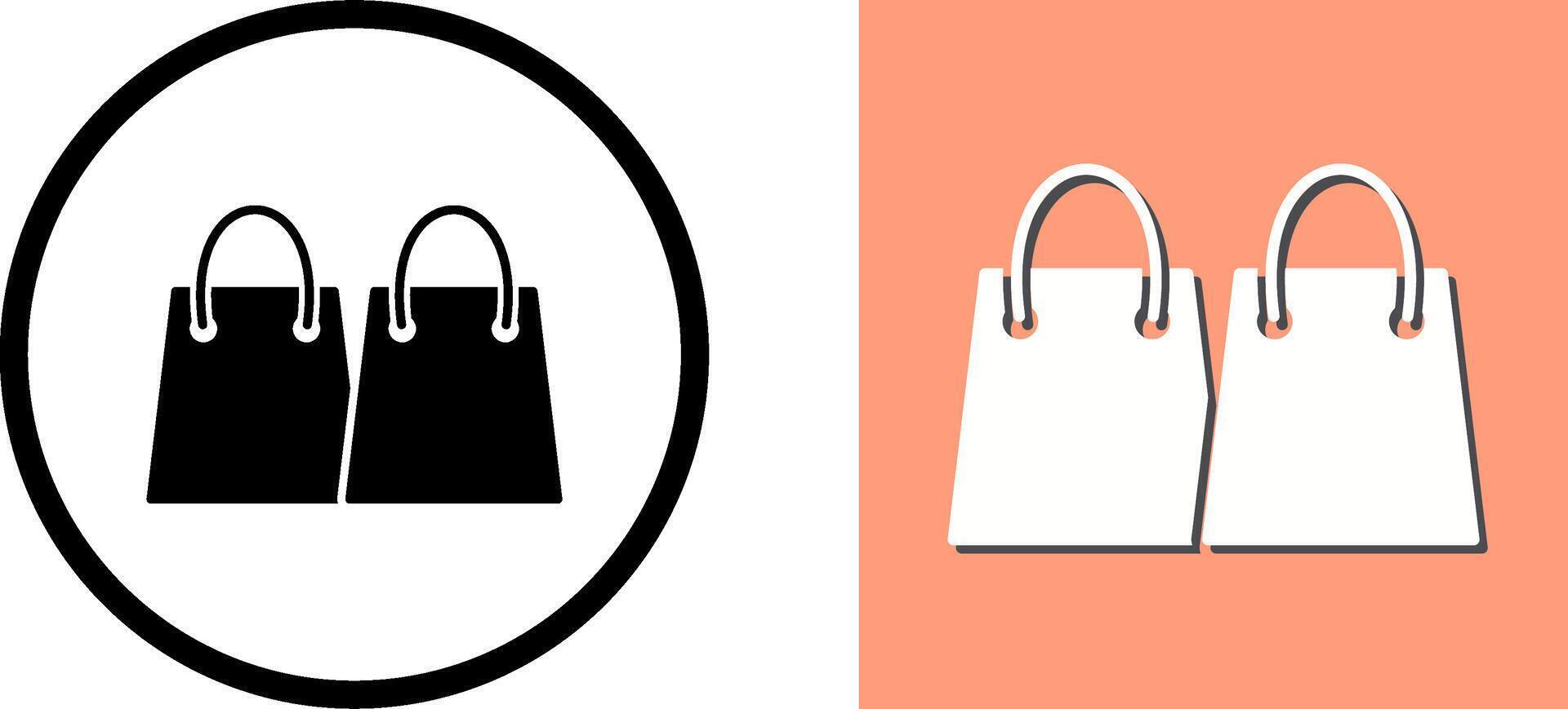 Unique Shopping Bags Icon Design vector