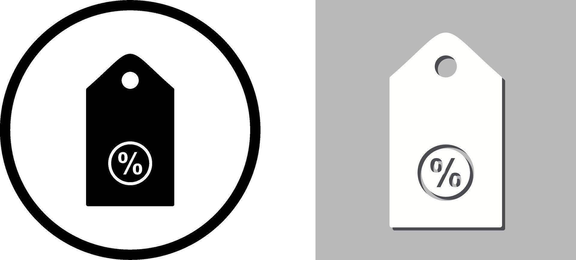 Unique Discount Tag II Icon Design vector