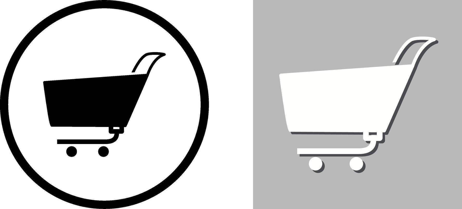 Unique Shopping Cart Icon Design vector