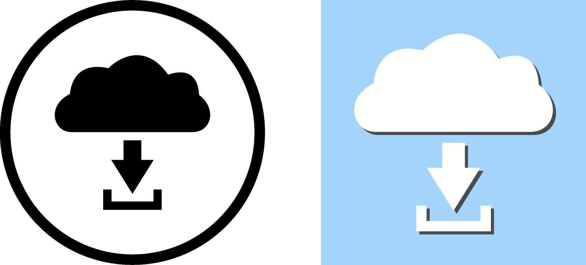 Unique Download from Cloud Icon Design vector