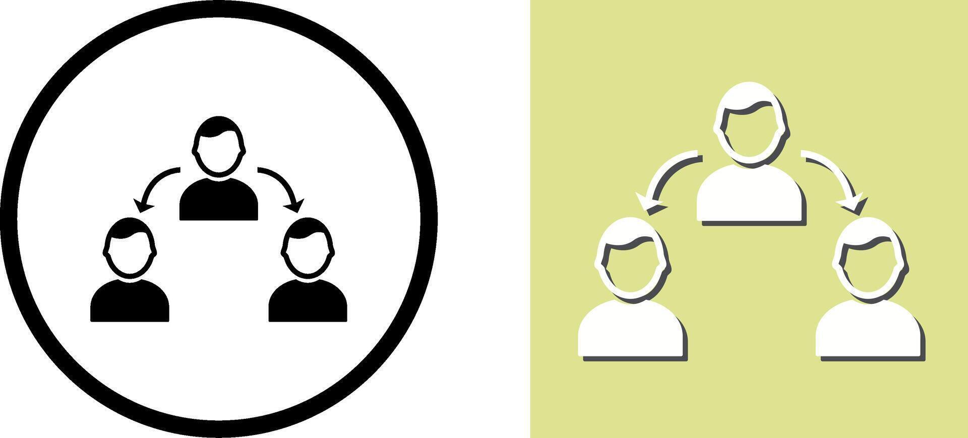 Unique Connected Profiles Icon Design vector