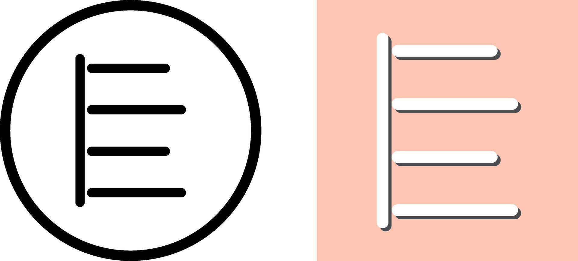 Unique Left Align Icon Design vector