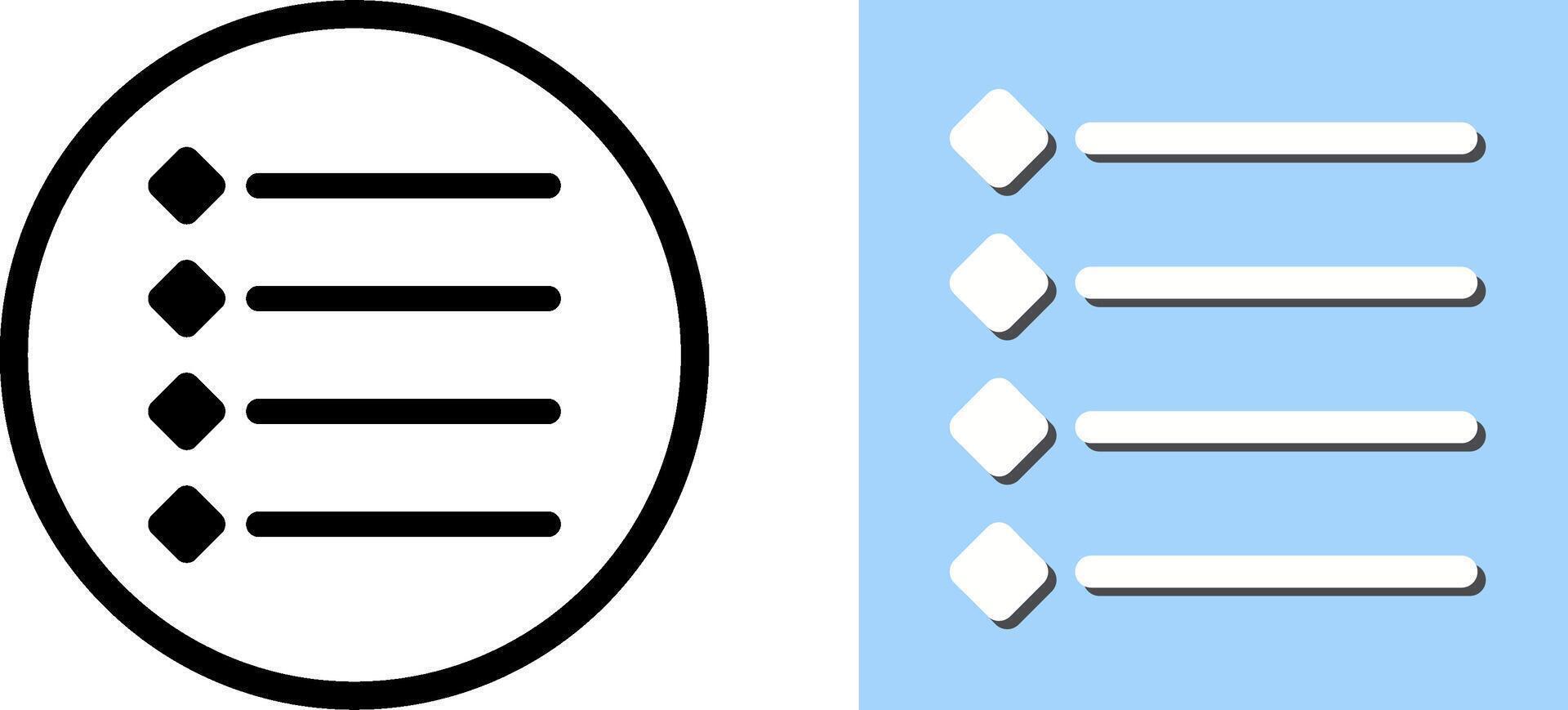 Unique Bulleted list Icon Design vector