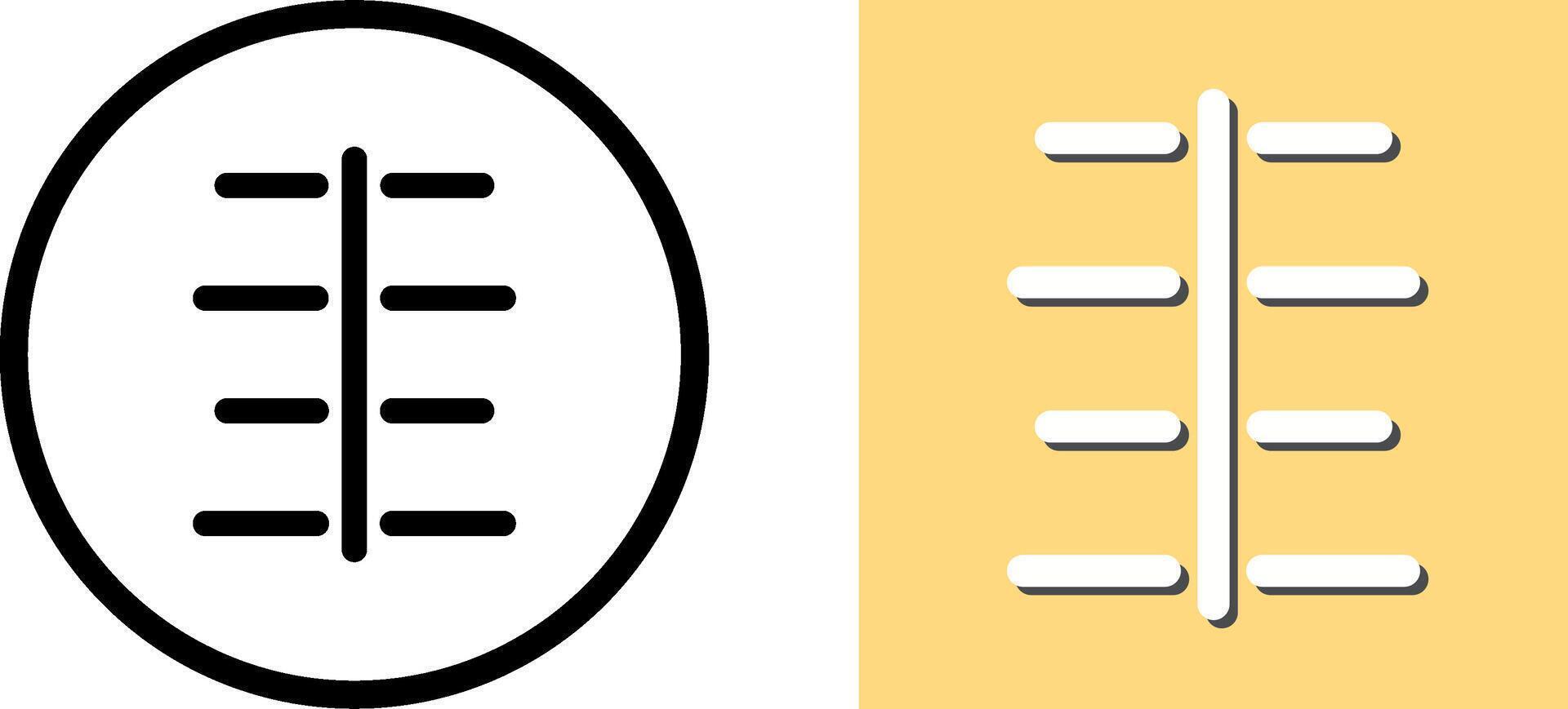 Unique Center Align Icon Design vector