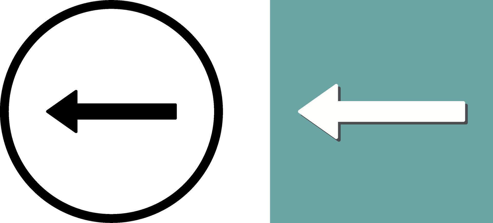 Unique Left Arrow Icon Design vector