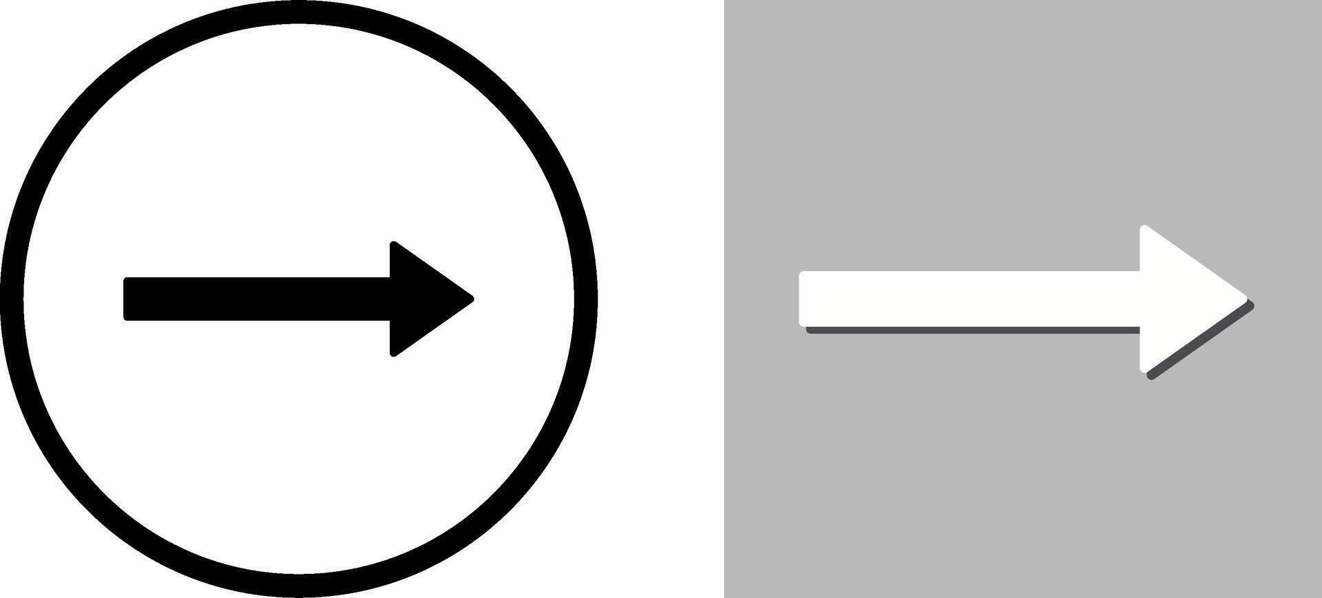 Unique Right Arrow Icon Design vector