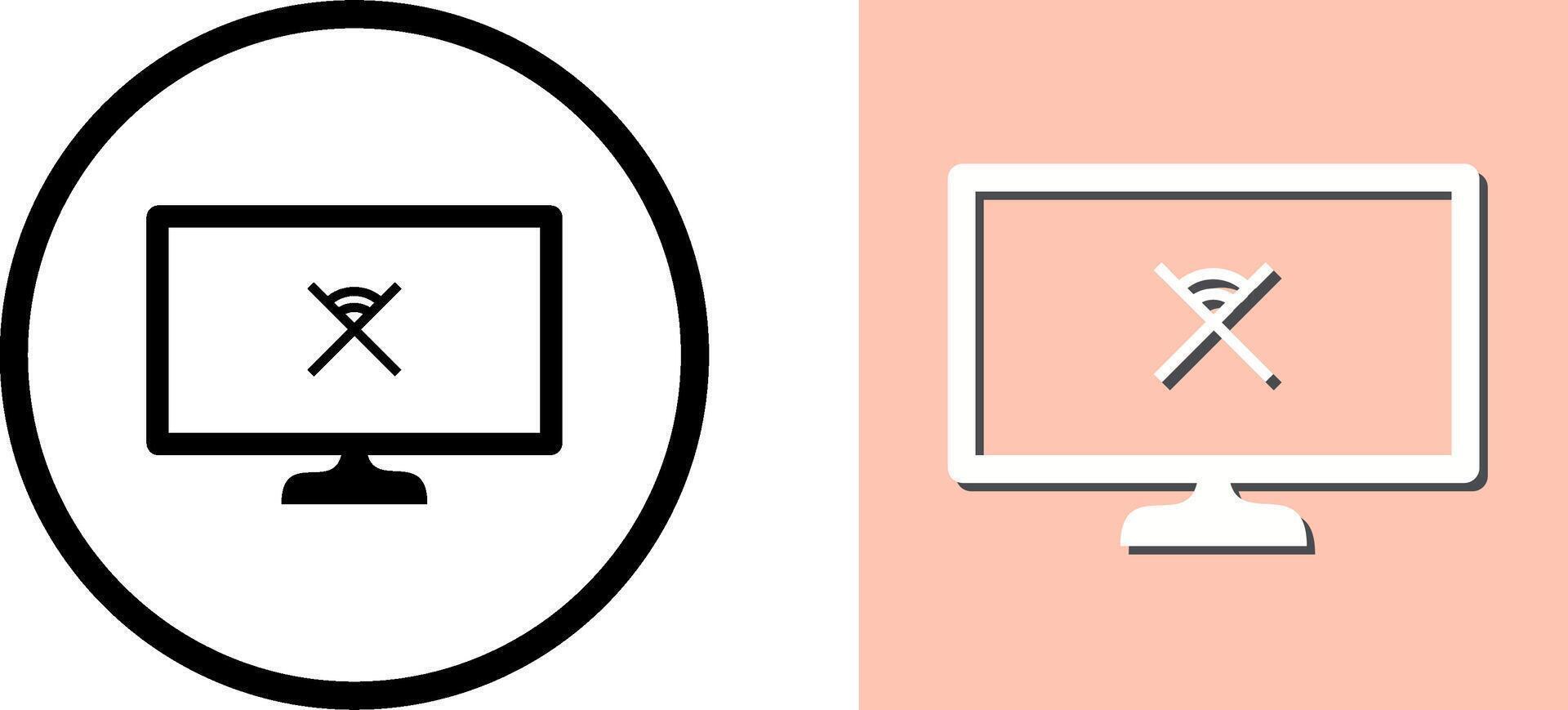 Unique Disconnected Network Icon Design vector