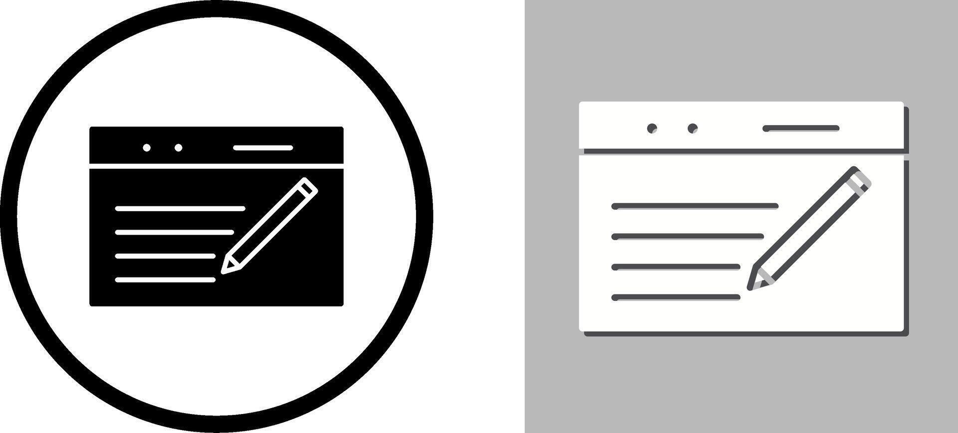 Unique Blogging Service Icon Design vector
