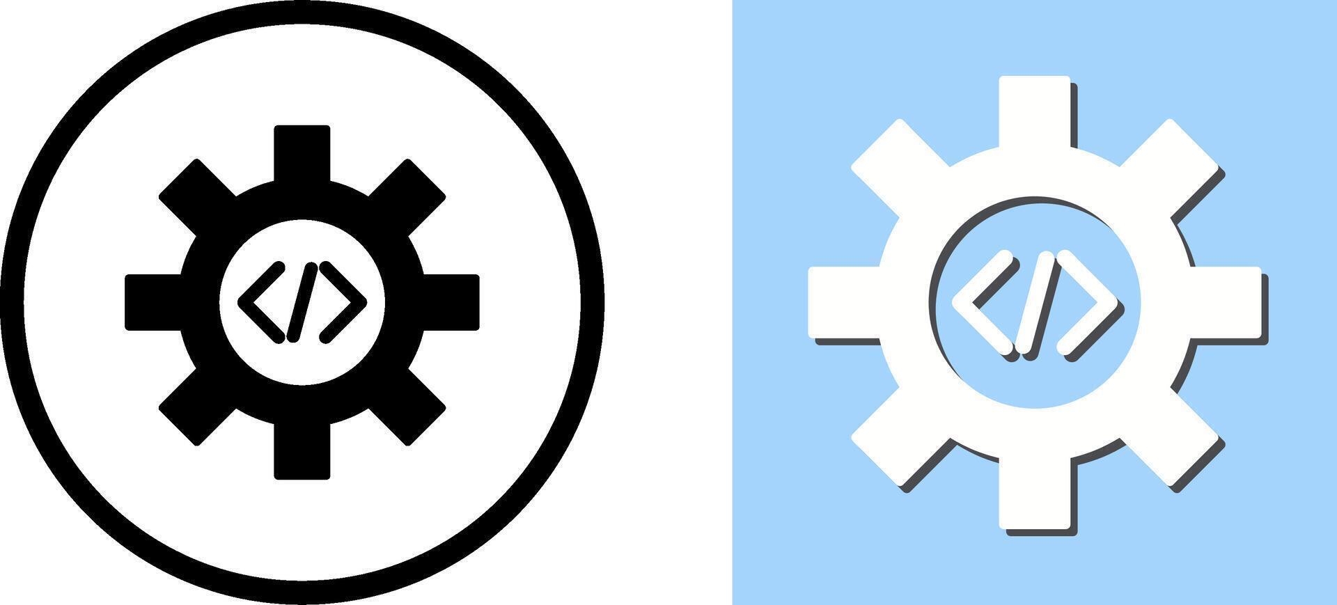 Unique Code Optimization Icon Design vector