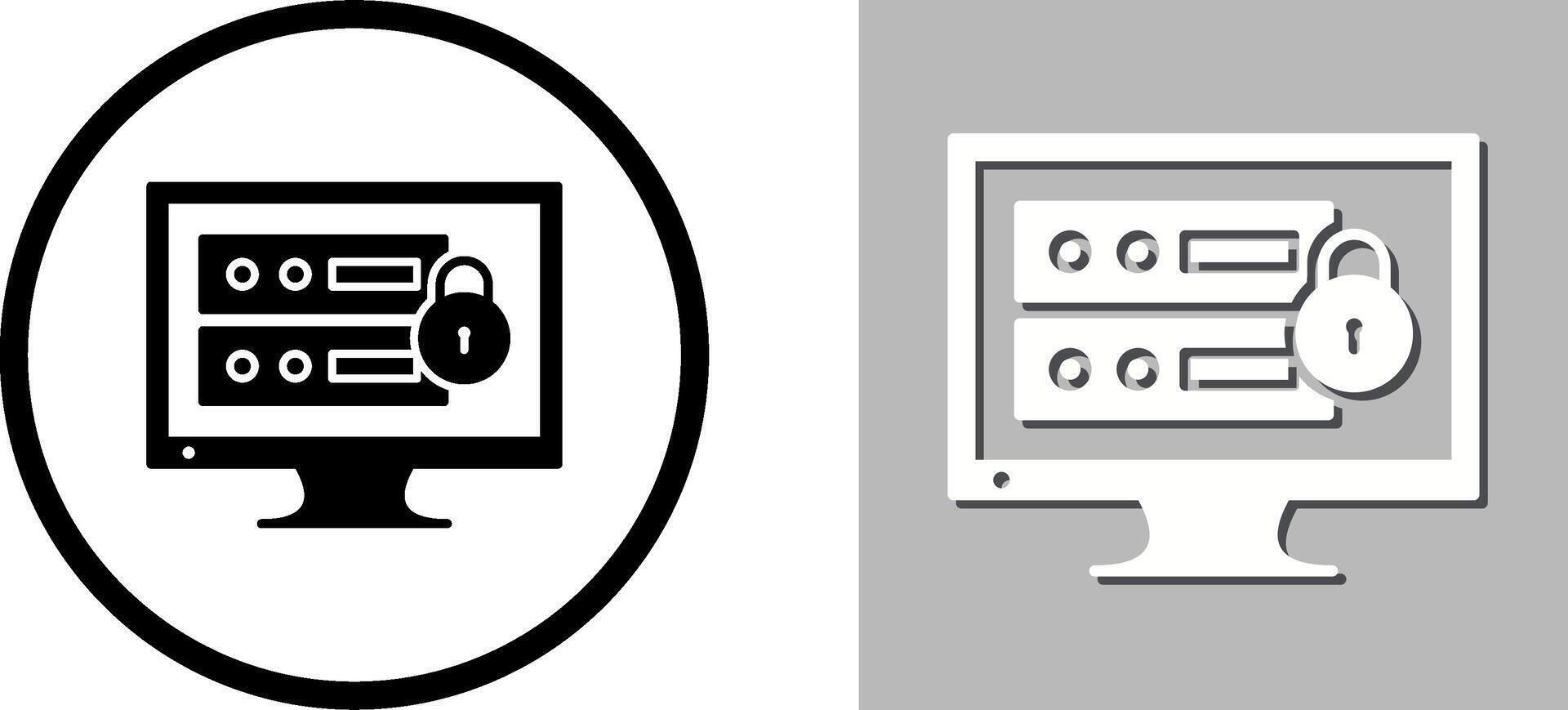 Unique Data Security Icon Design vector
