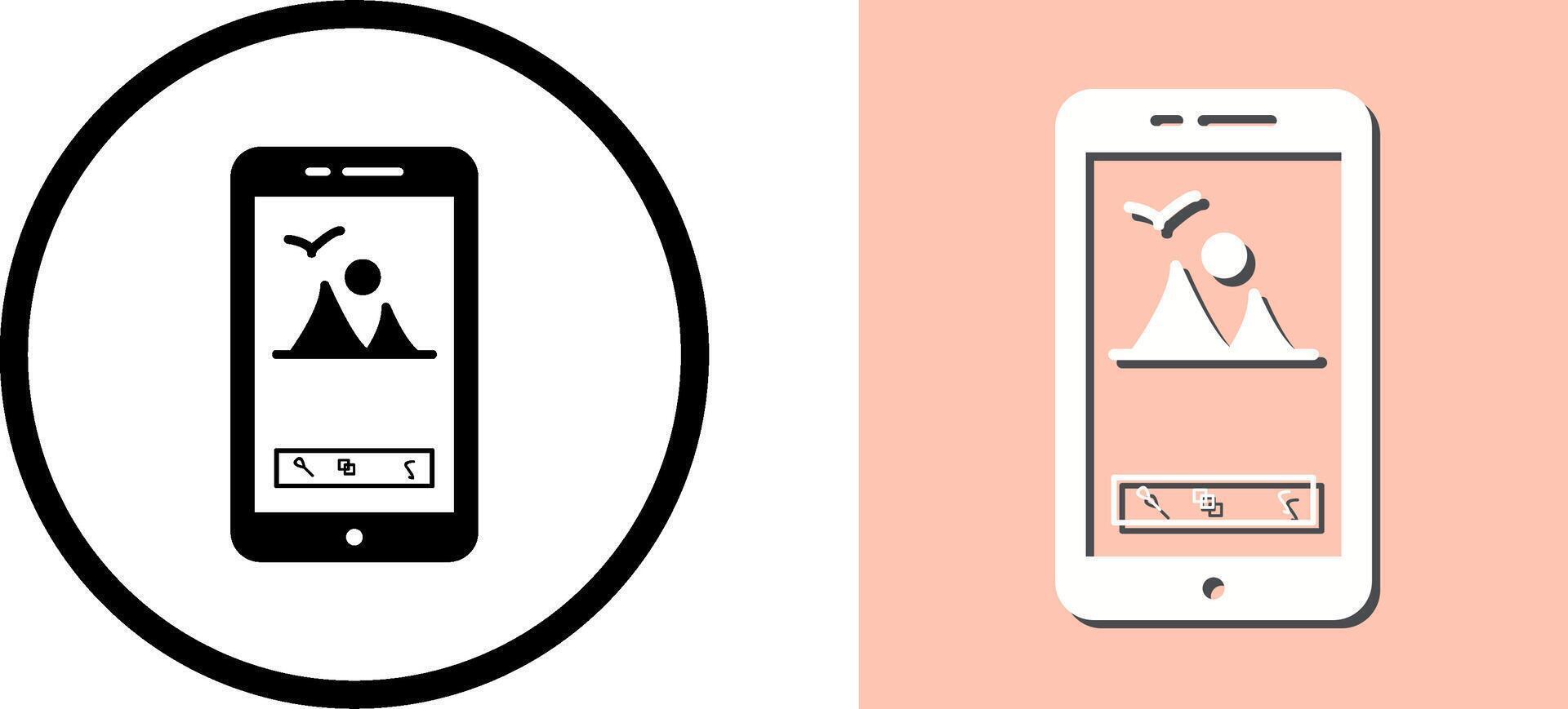 Unique Edit Picture Icon Design vector