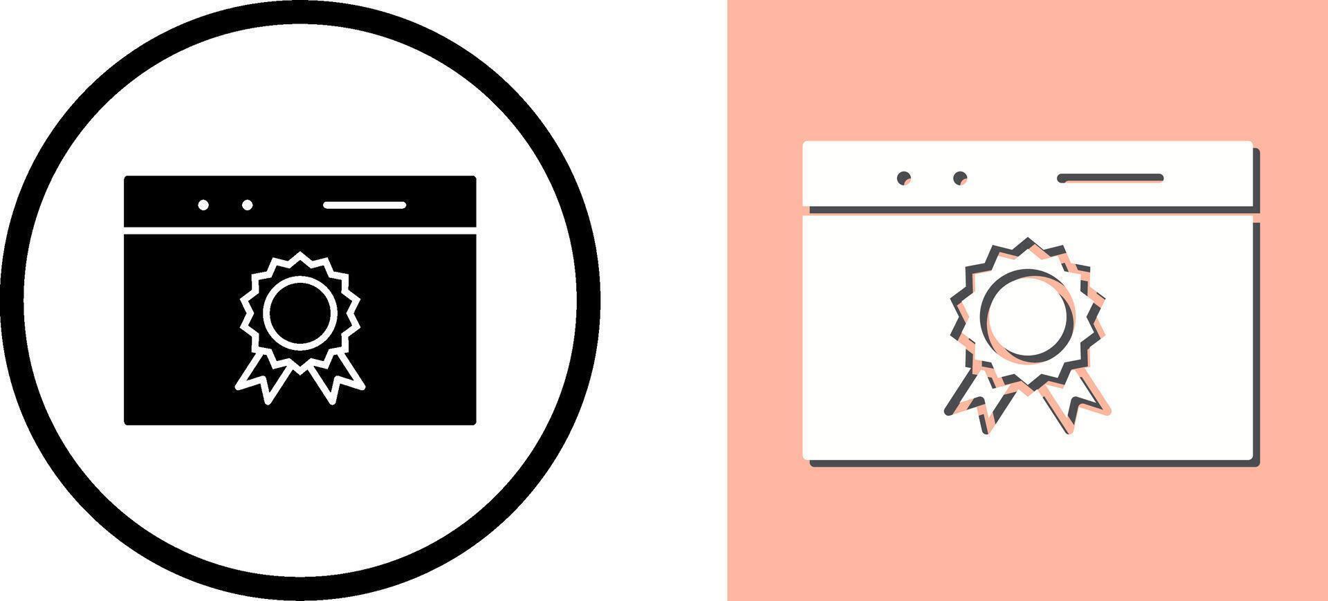 Unique Web Award Icon Design vector