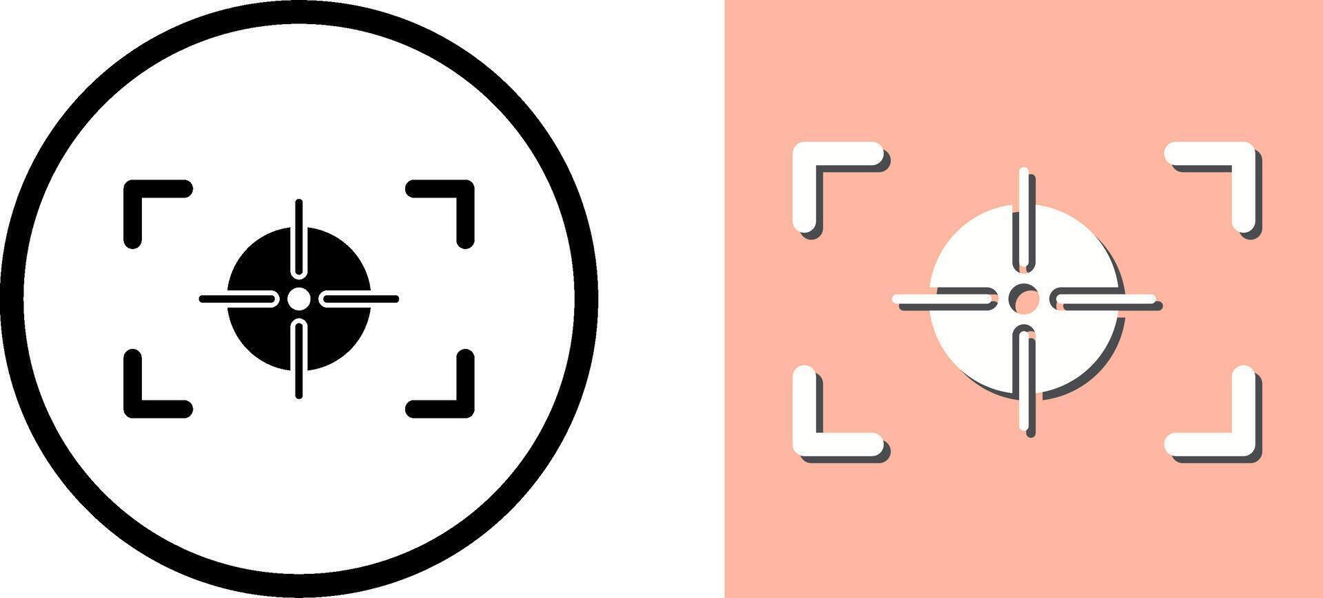 Unique Focus Horizontal Icon Design vector