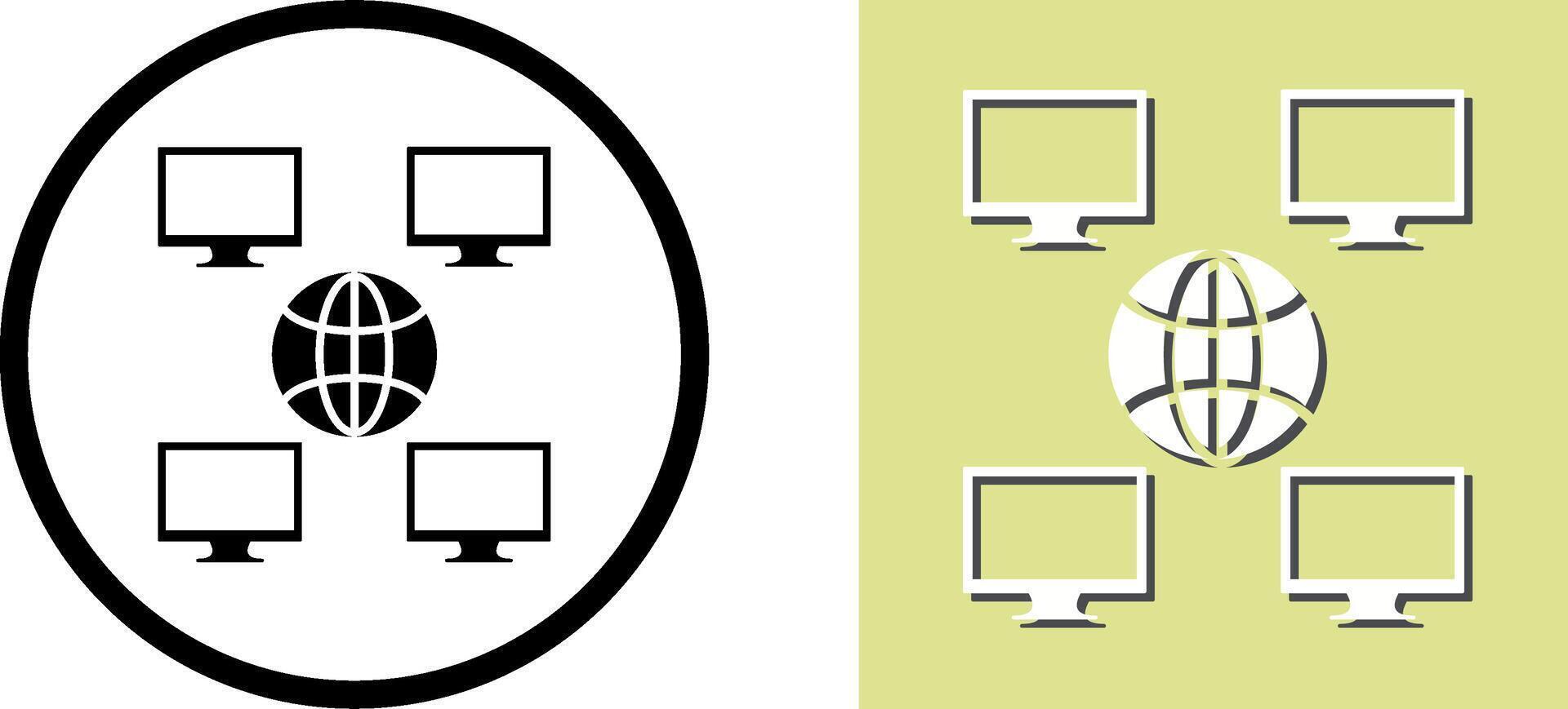 Unique Company Network Icon Design vector