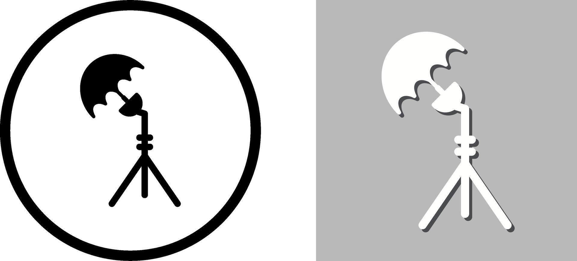 Unique Light Stand Icon Design vector