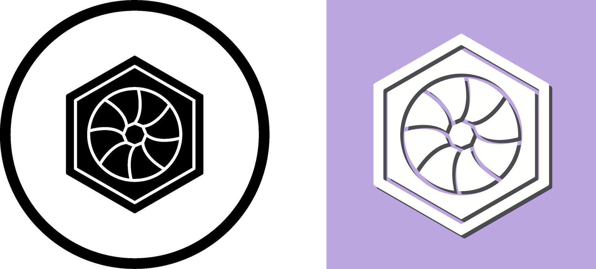 Unique Hexagonal Diaphram Icon Design vector