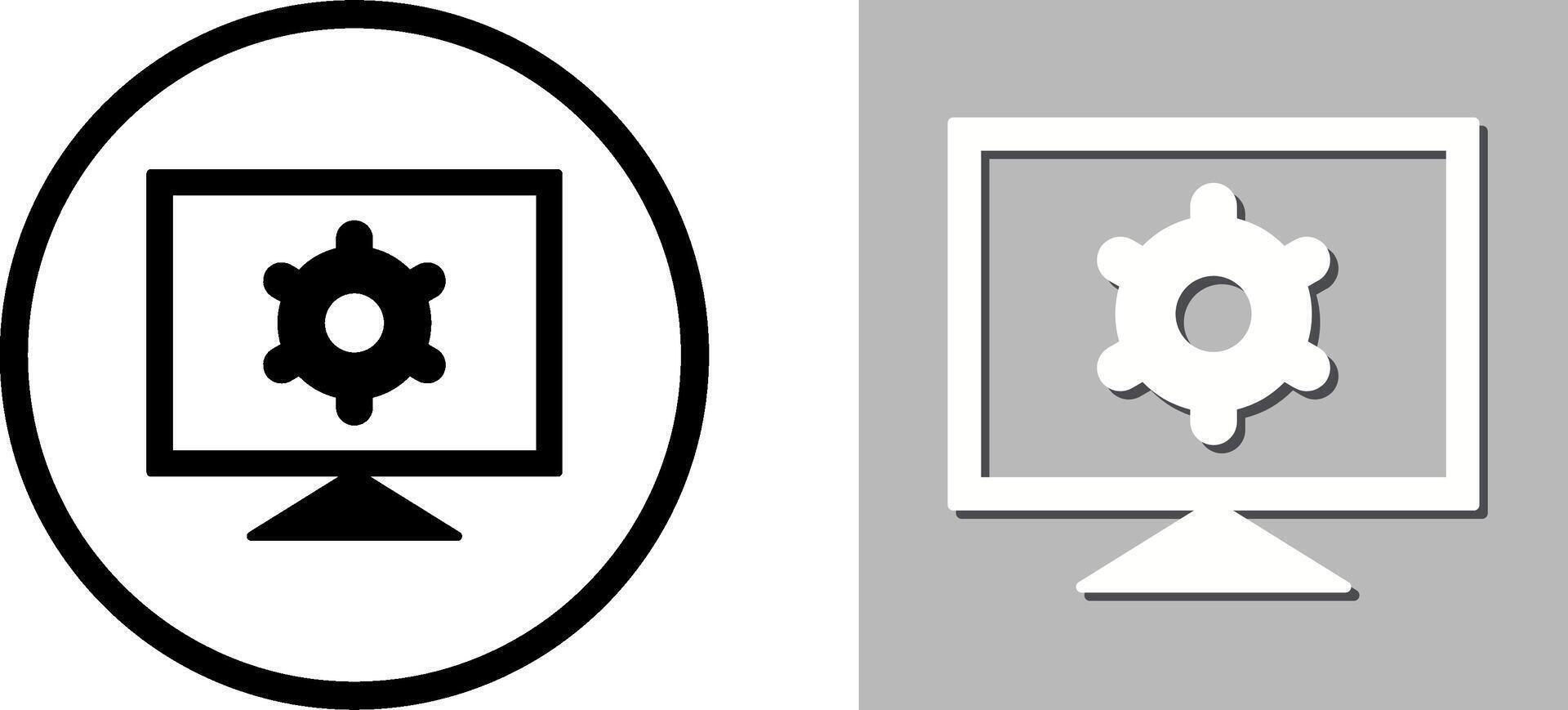 Computer Settings Icon Design vector