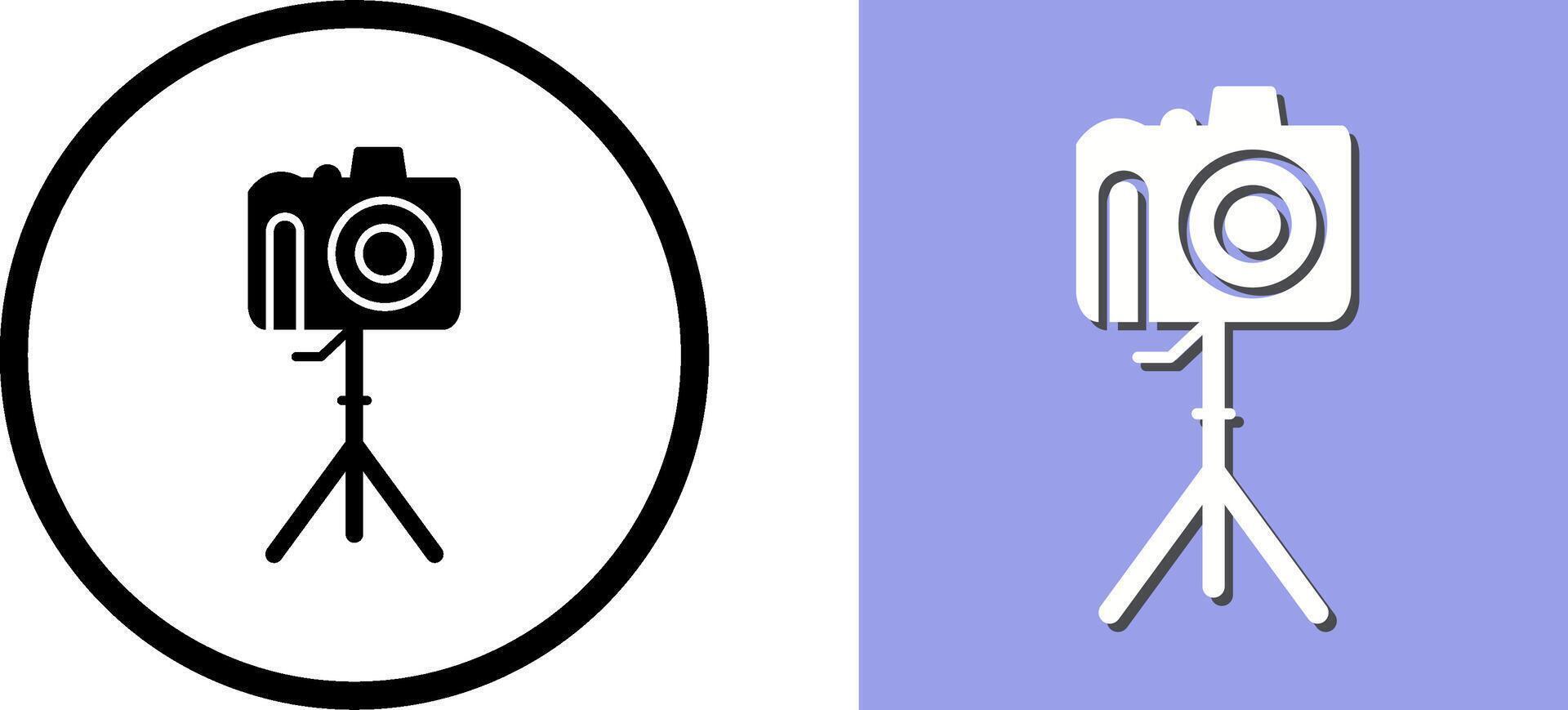 Unique Camera on Stand Icon Design vector