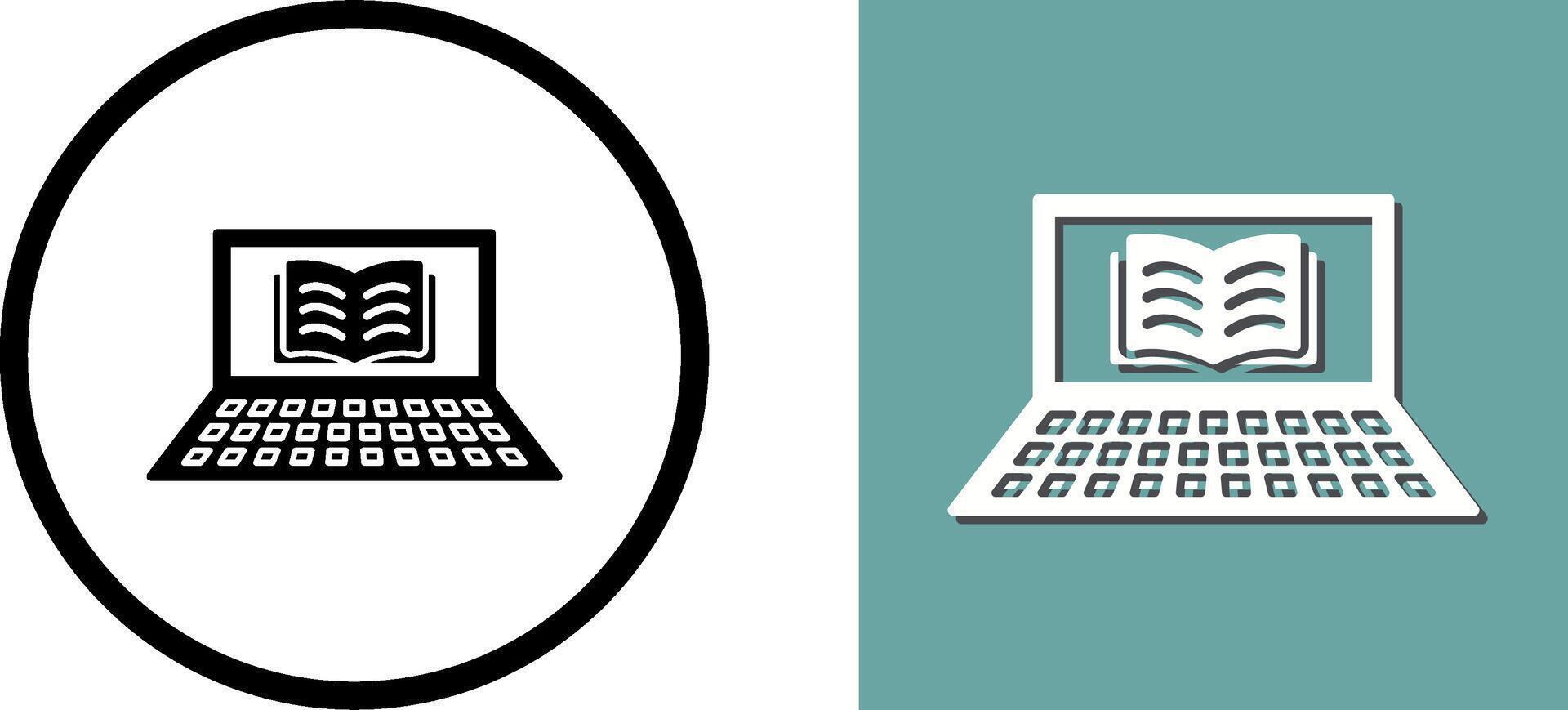 Unique Online Books Icon Design vector
