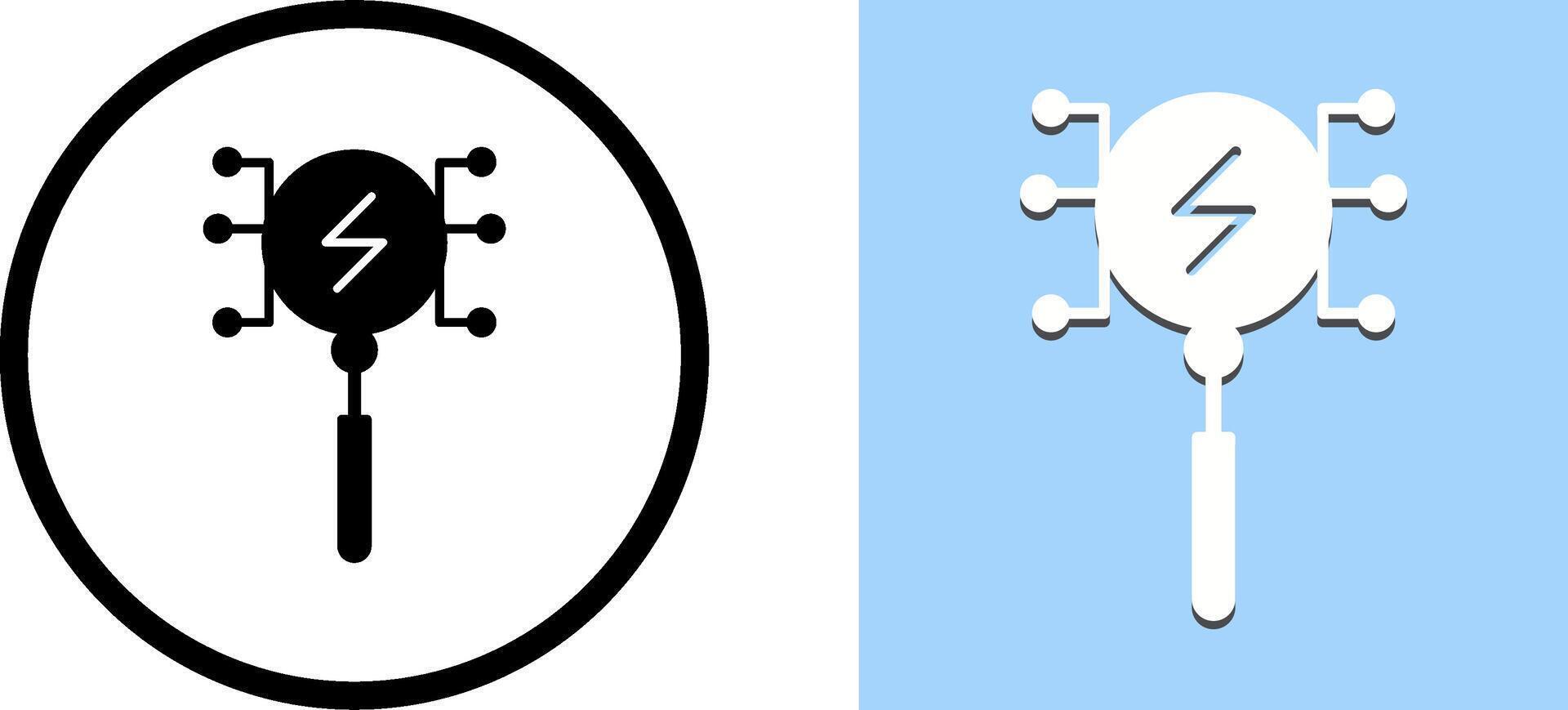 Unique Intelligent Search Icon Design vector