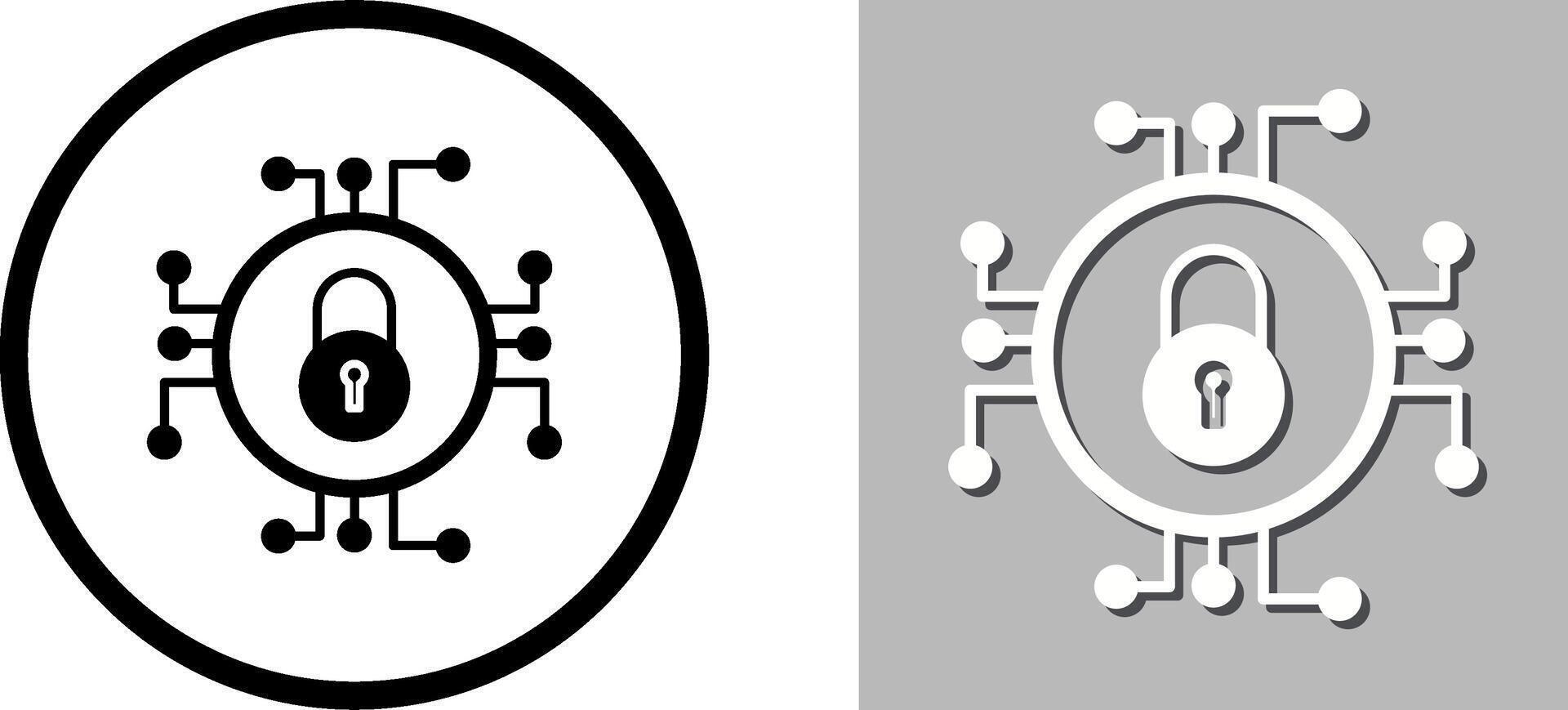 Unique Data Security Icon Design vector