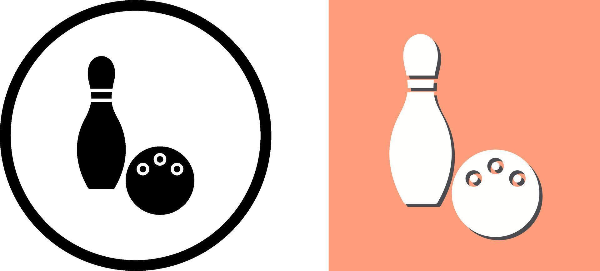 Unique Bowling Icon Design vector