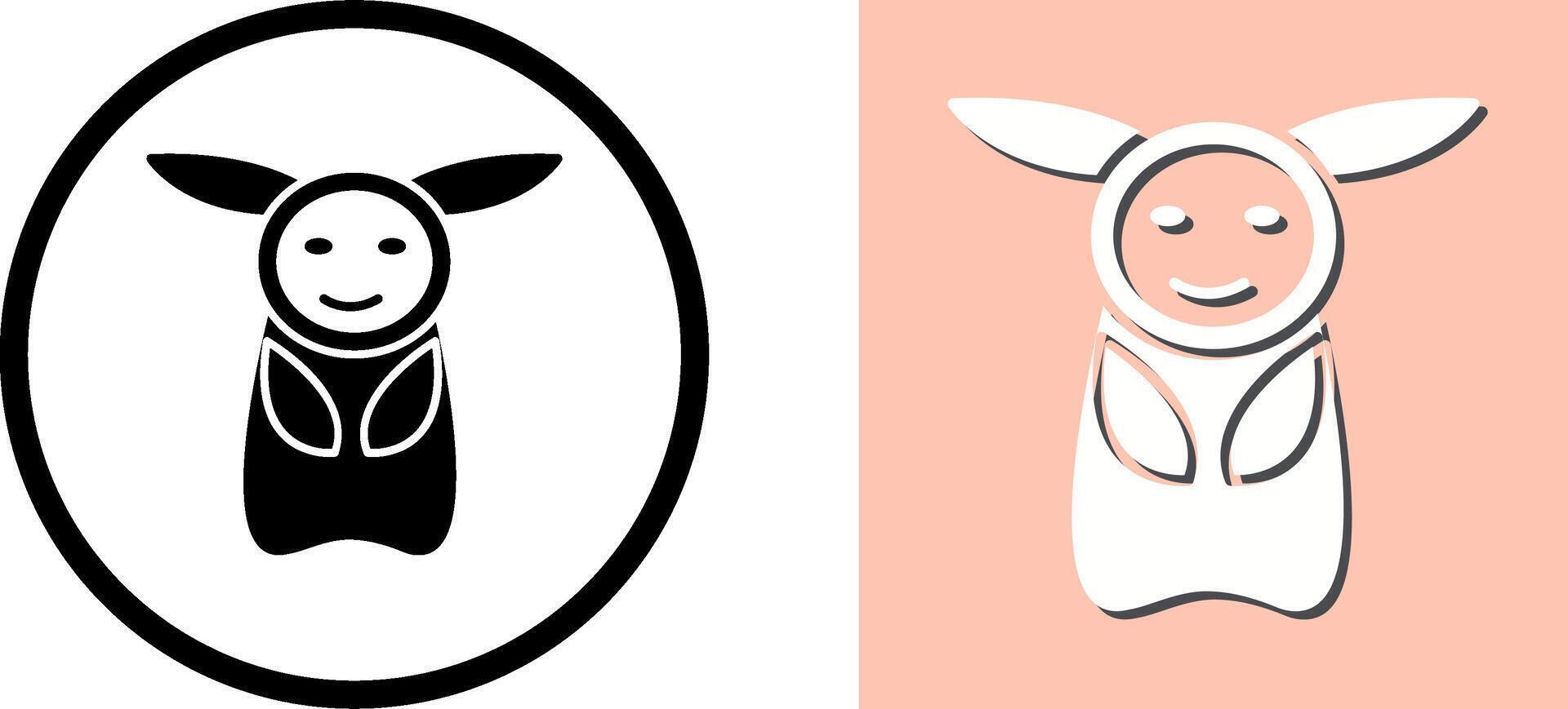 Unique Game Character Icon Design vector