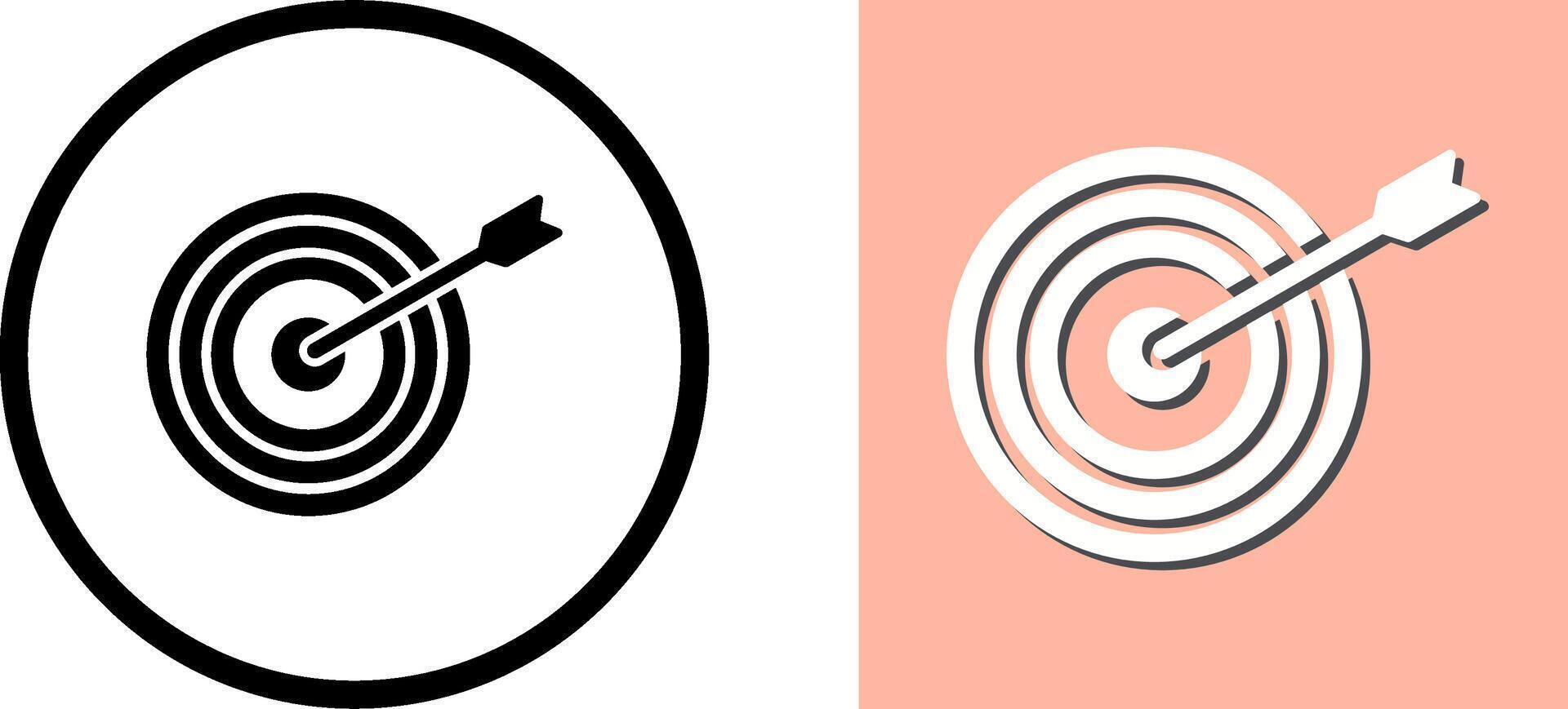 Unique Dartboard Icon Design vector