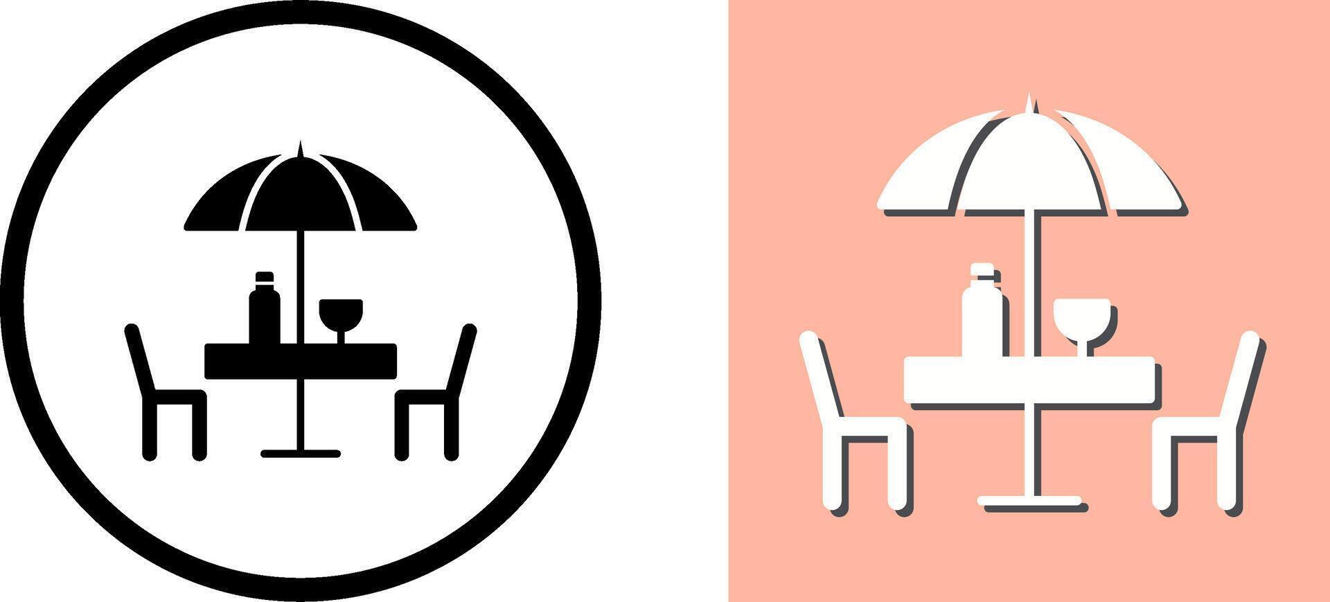 Unique Cafe Table Icon Design vector