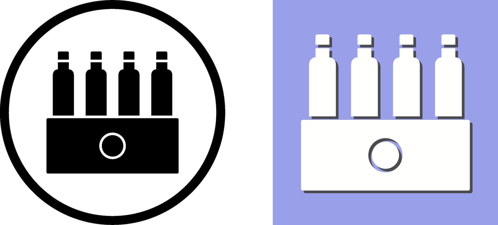 Unique Pack of Beers Icon Design vector