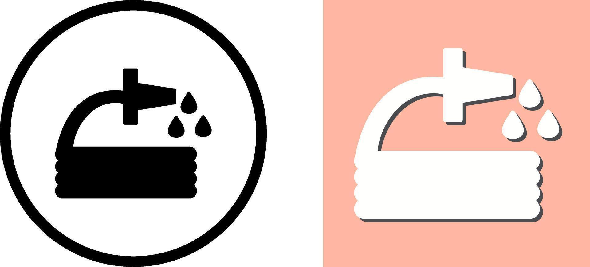 Unique Water Hose Icon Design vector