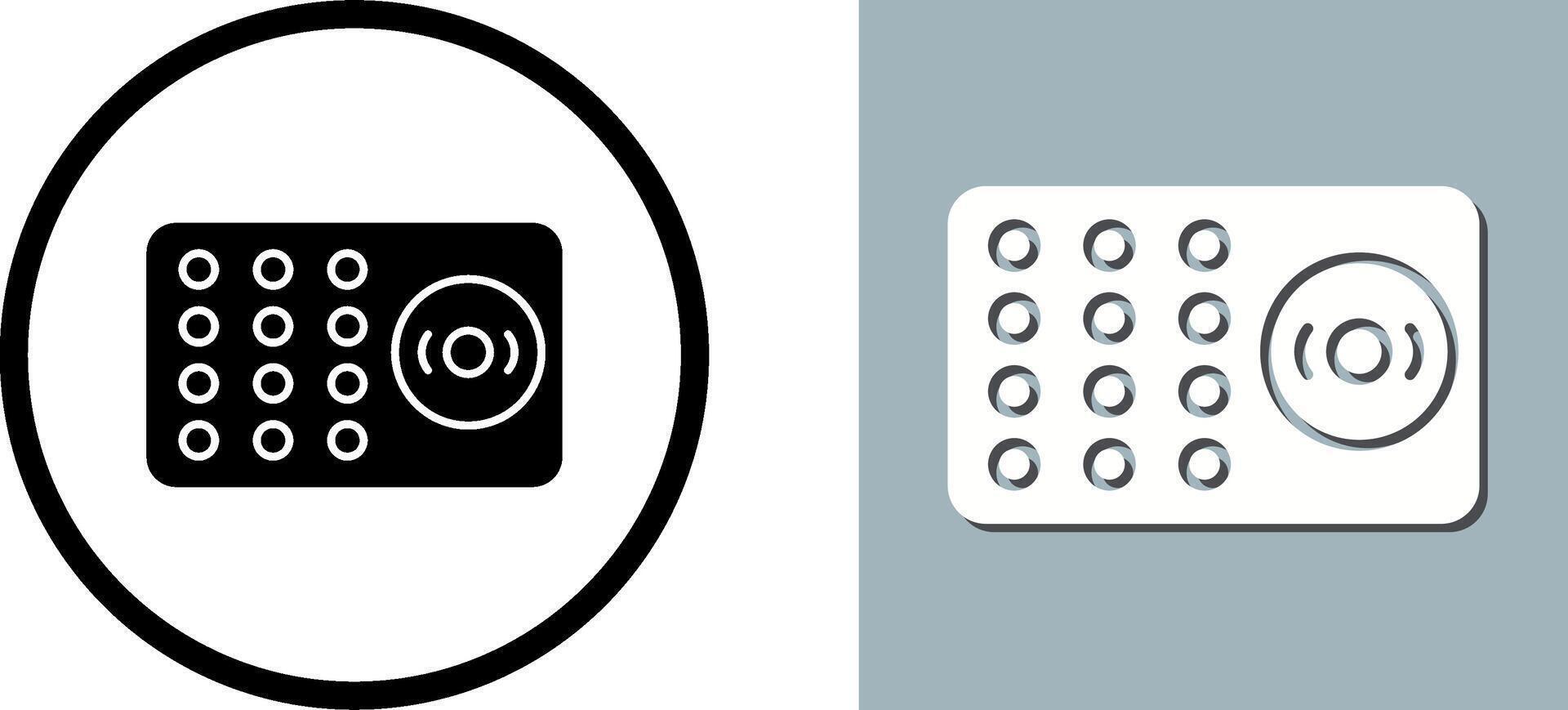 Unique Ring Alarm Icon Design vector