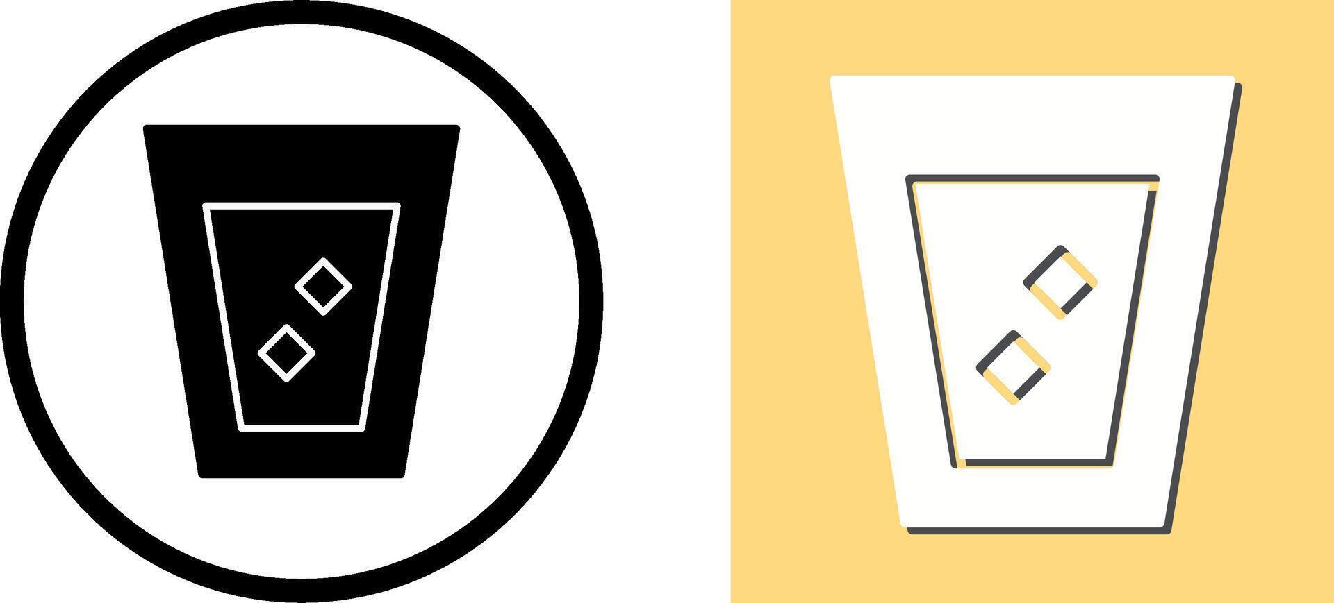 Unique White Russian Drink Icon Design vector