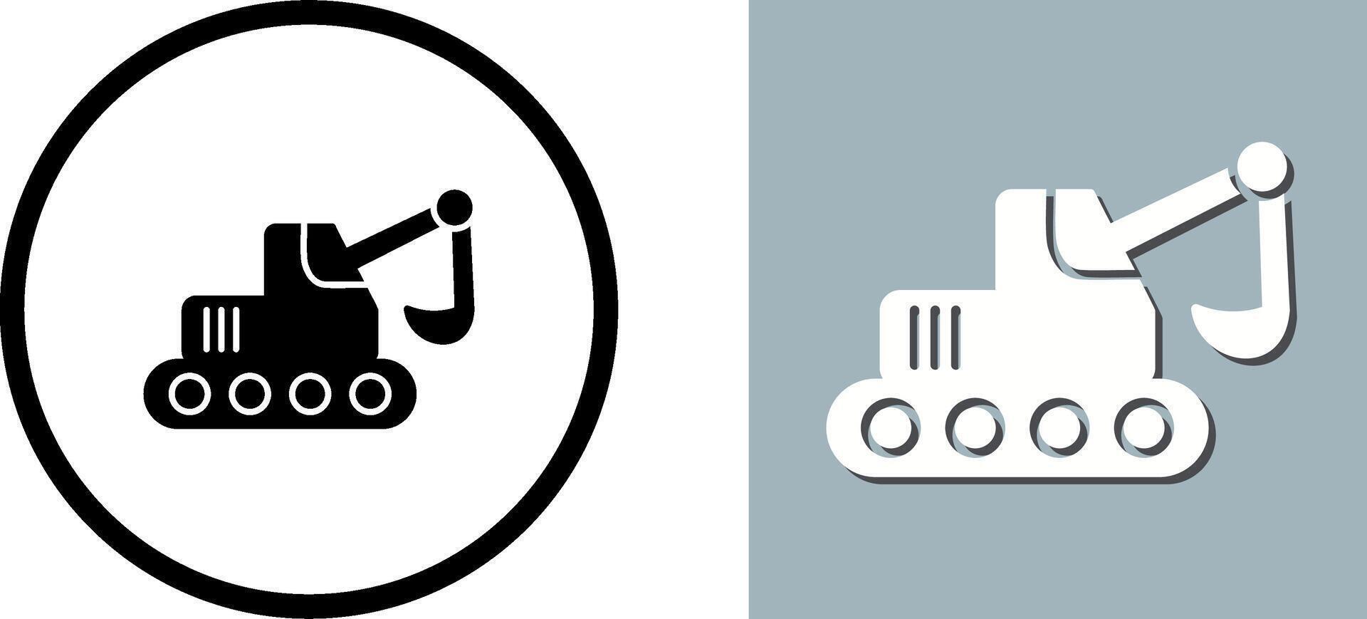 Escavator Icon Design vector