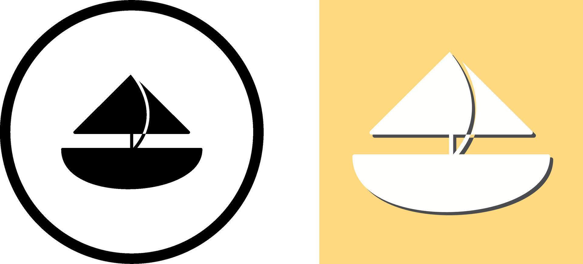 Small Yacht Icon Design vector