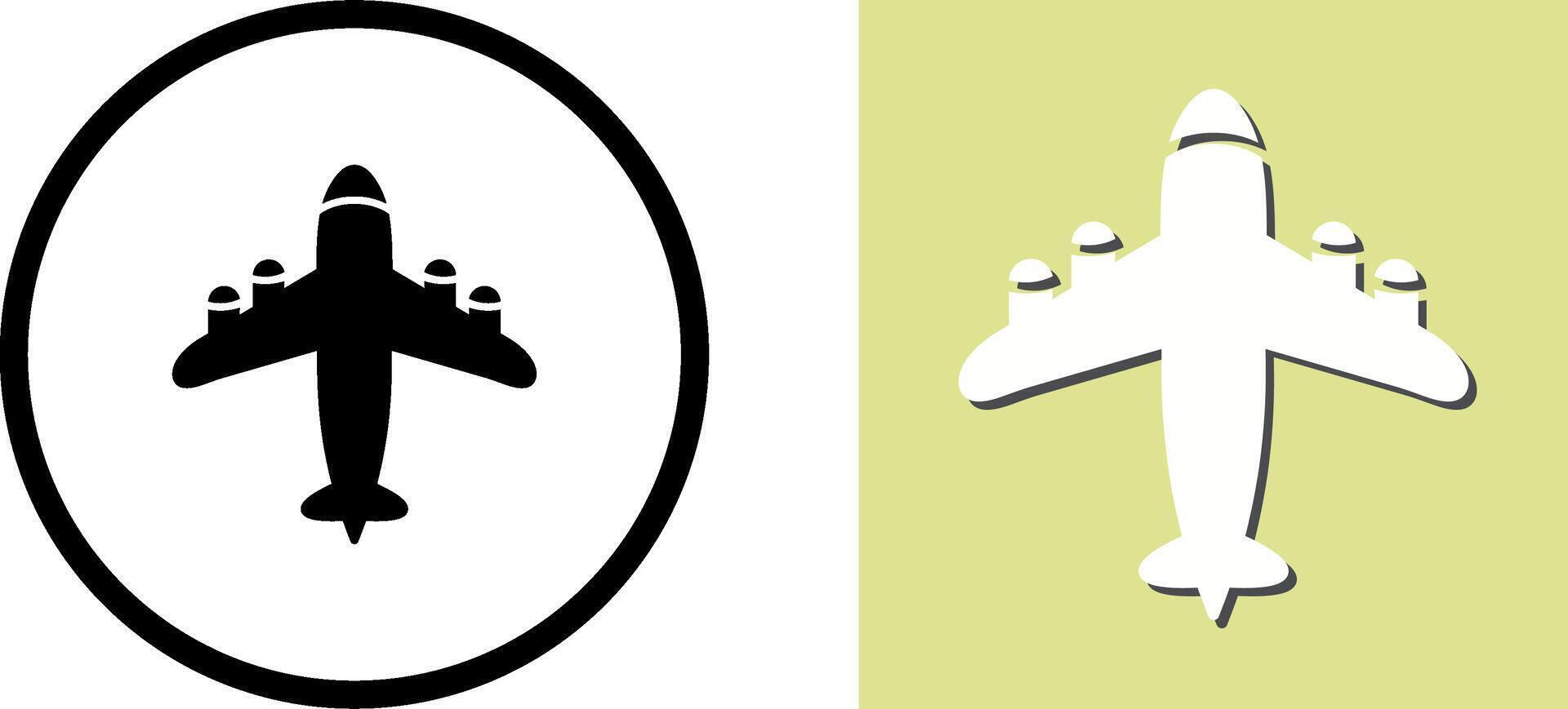 Flying Airplane Icon Design vector