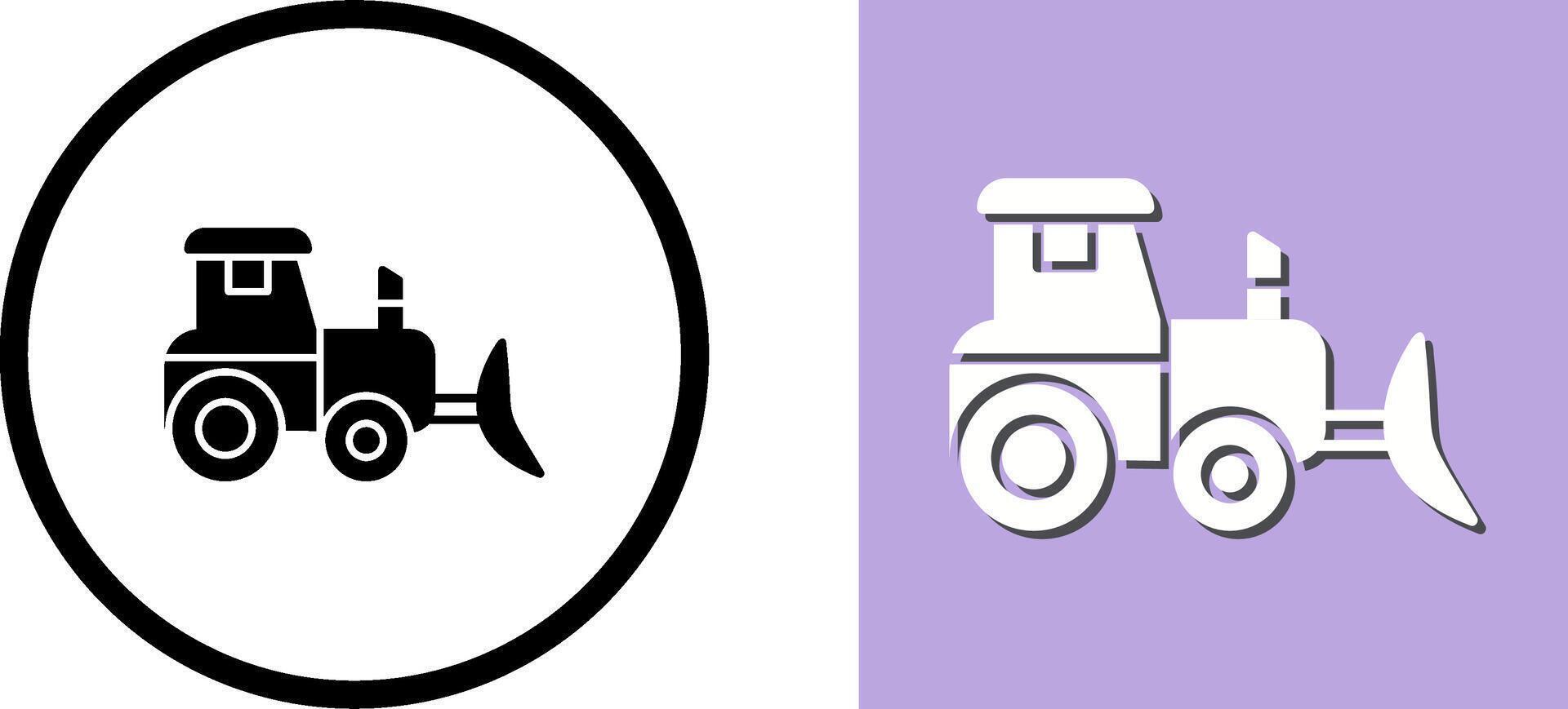 Industrial Tractor Icon Design vector