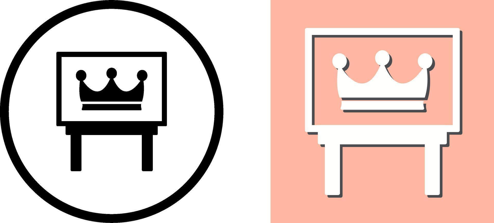 Crown Exhibit Icon Design vector