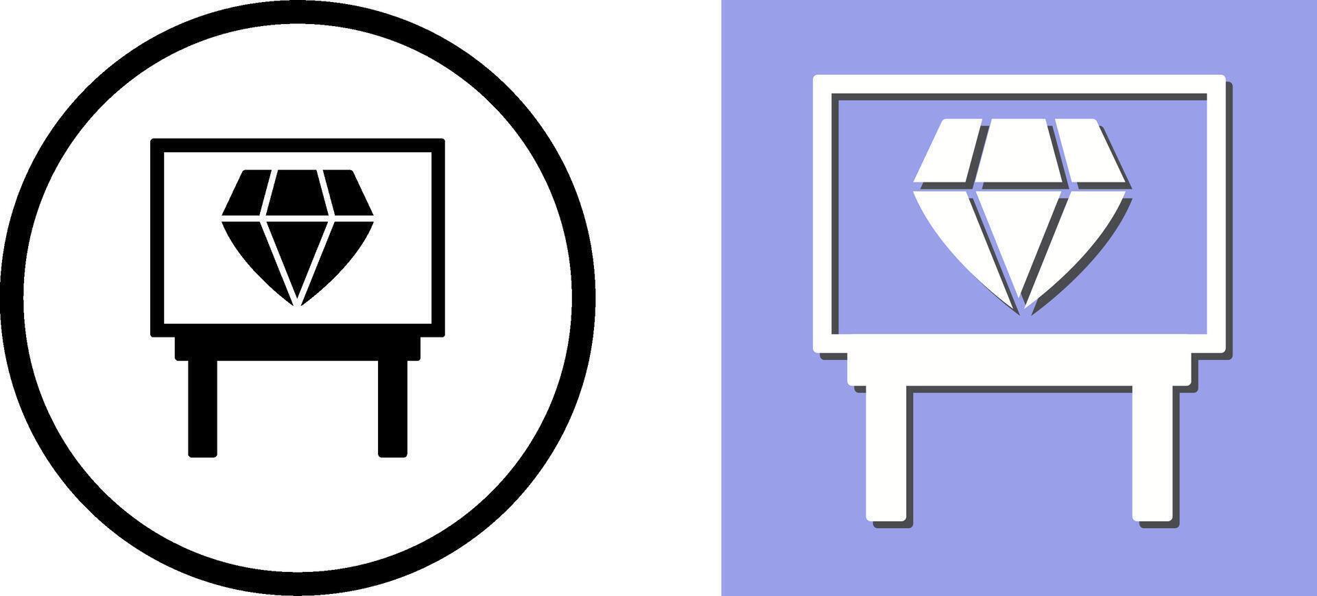 Diamond Exhibit Icon Design vector