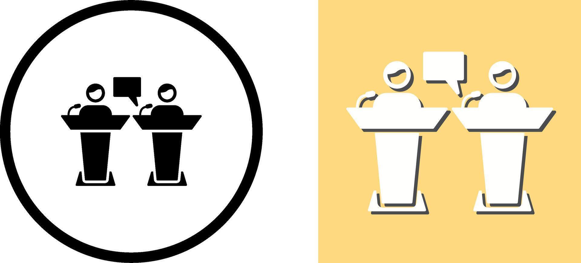 Debate Icon Design vector