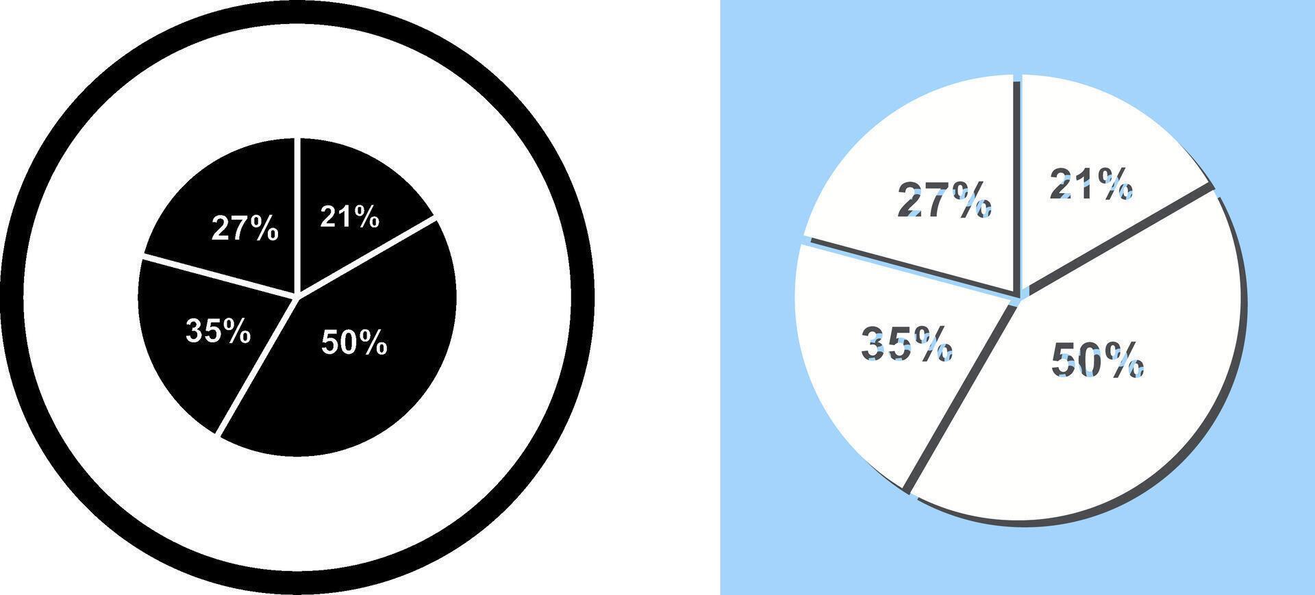 Pie Chart Icon Design vector