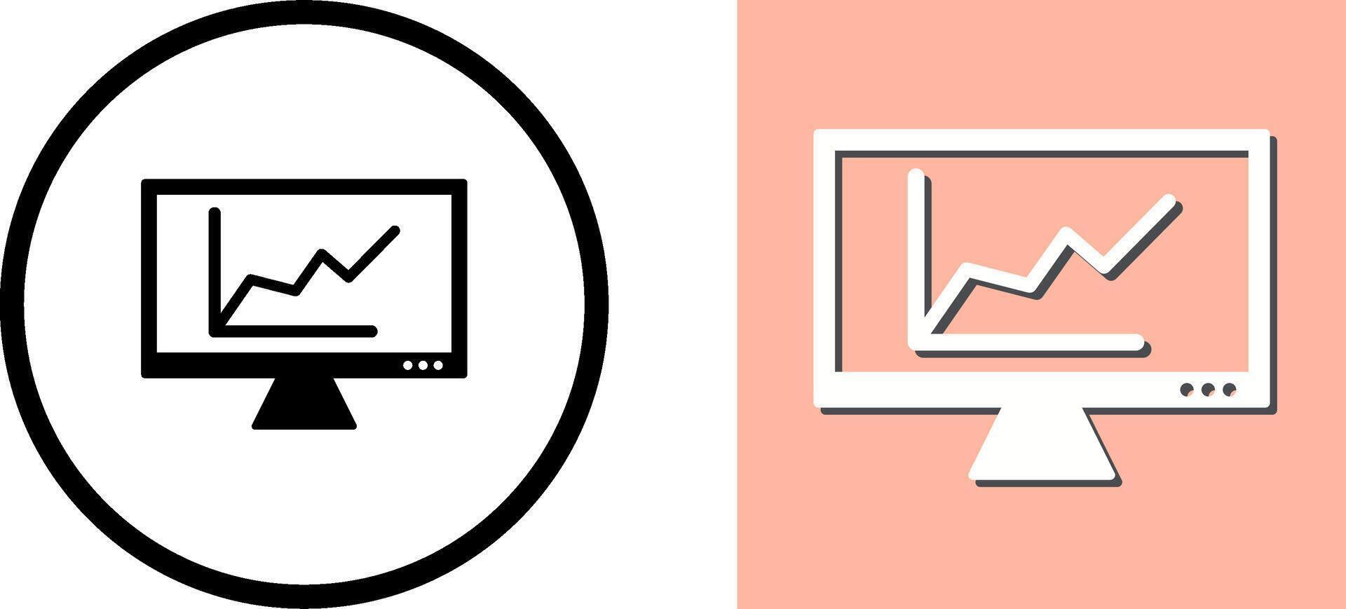 Online Graph Icon Design vector