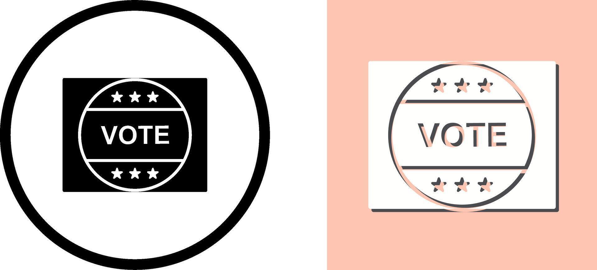 Vote Sticker Icon Design vector