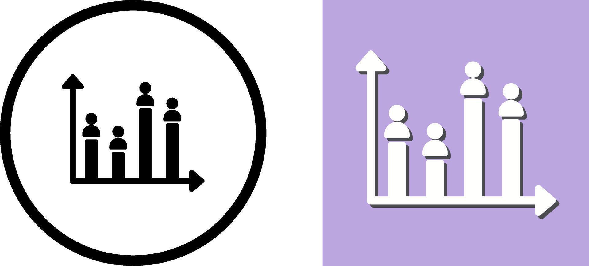 Candidate Graph Icon Design vector