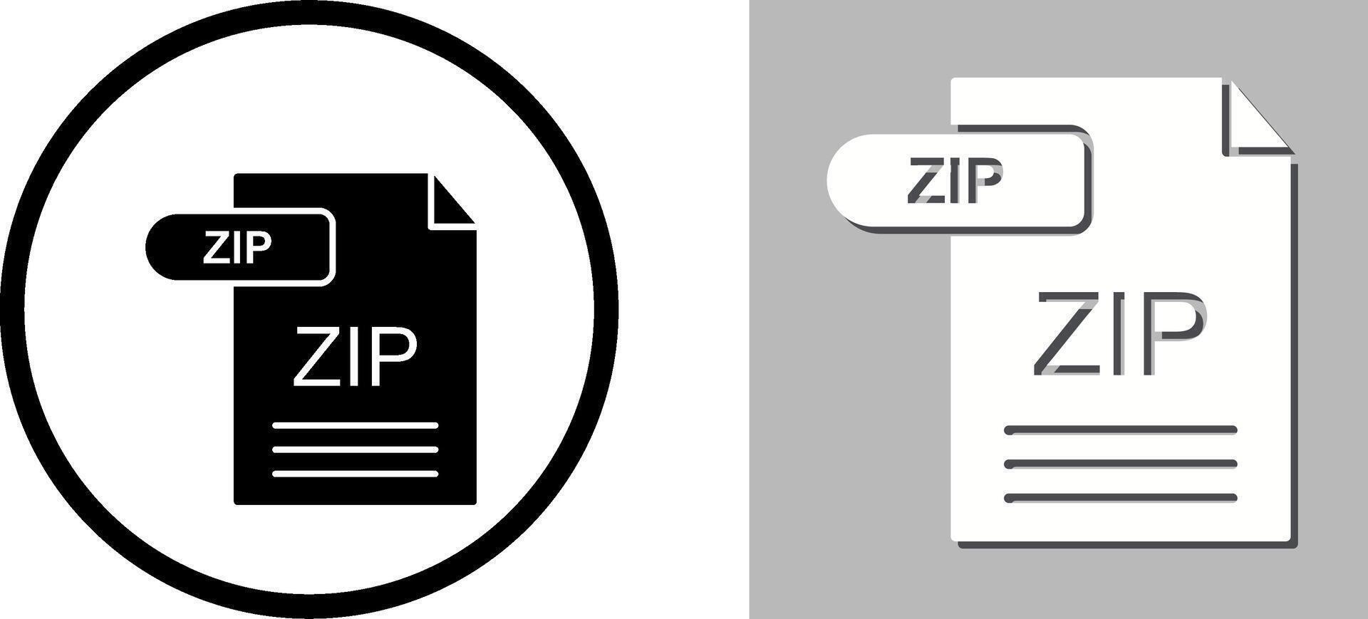 ZIP Icon Design vector
