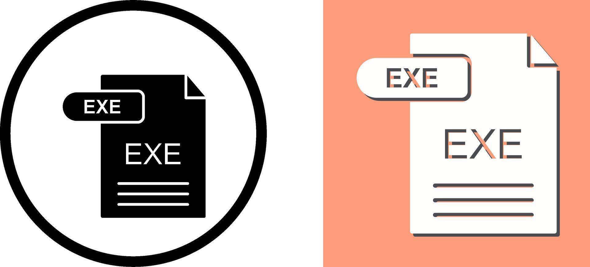 EXE Icon Design vector