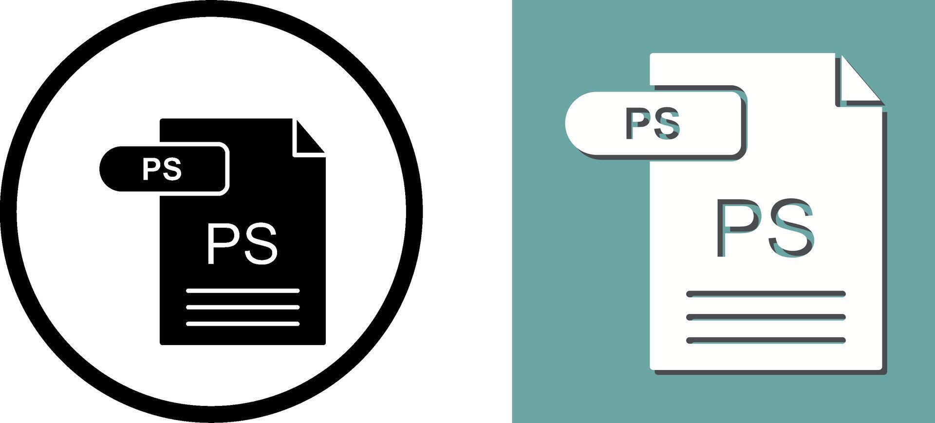 PS Icon Design vector