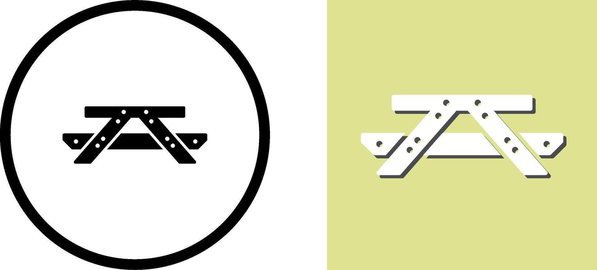 Picnic of Table Icon Design vector