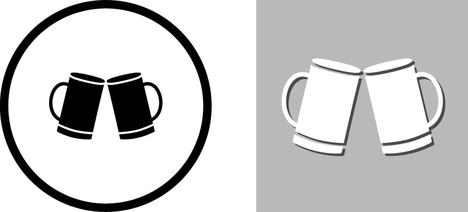 Beers Toasting Icon Design vector